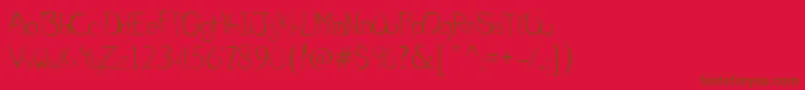 Sharpcurve Font – Brown Fonts on Red Background