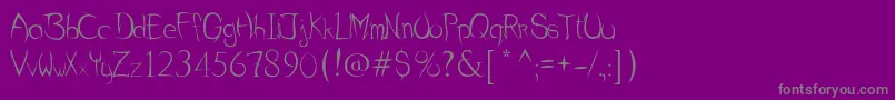 fuente Sharpcurve – Fuentes Grises Sobre Fondo Morado