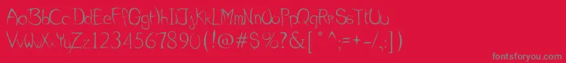 フォントSharpcurve – 赤い背景に灰色の文字