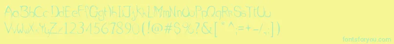 Sharpcurve Font – Green Fonts on Yellow Background