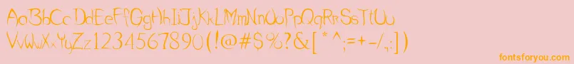 Sharpcurve Font – Orange Fonts on Pink Background