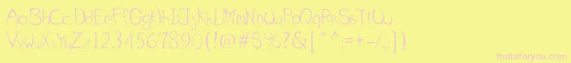 Sharpcurve Font – Pink Fonts on Yellow Background