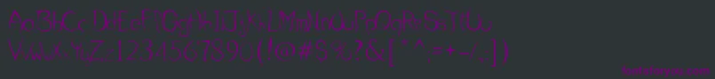 Fonte Sharpcurve – fontes roxas em um fundo preto