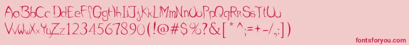 Sharpcurve Font – Red Fonts on Pink Background