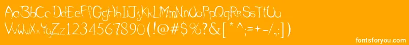 Sharpcurve Font – White Fonts on Orange Background