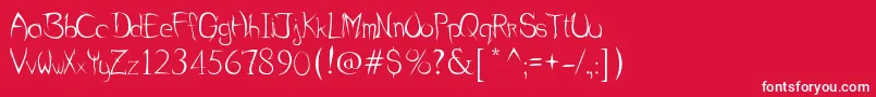 Sharpcurve Font – White Fonts on Red Background