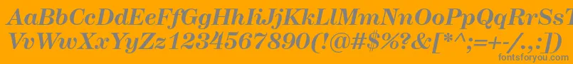 HerculesBolditalic Font – Gray Fonts on Orange Background