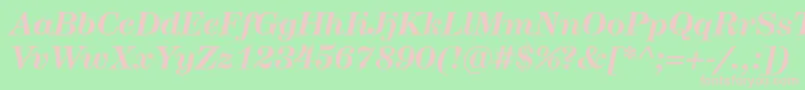 HerculesBolditalic Font – Pink Fonts on Green Background