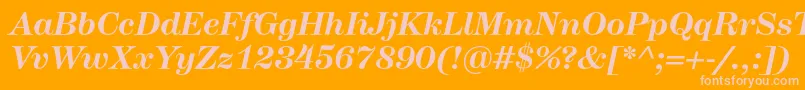 HerculesBolditalic Font – Pink Fonts on Orange Background