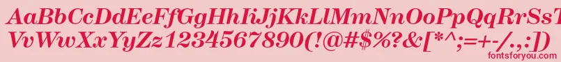 HerculesBolditalic Font – Red Fonts on Pink Background