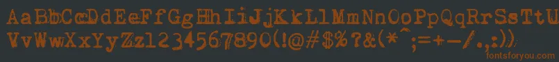 Vvwwerratype Font – Brown Fonts on Black Background