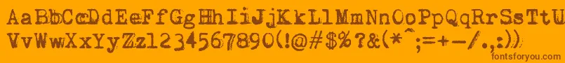 Vvwwerratype Font – Brown Fonts on Orange Background
