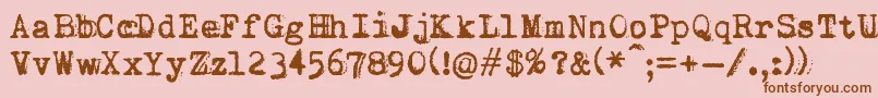 Vvwwerratype Font – Brown Fonts on Pink Background
