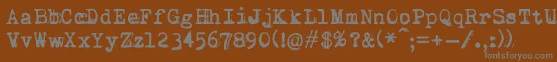 Vvwwerratype Font – Gray Fonts on Brown Background