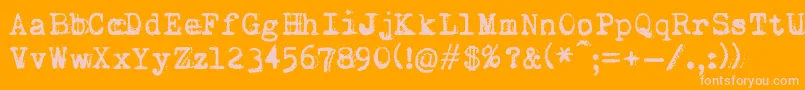 Vvwwerratype Font – Pink Fonts on Orange Background