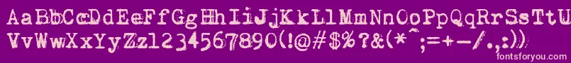 Vvwwerratype Font – Pink Fonts on Purple Background