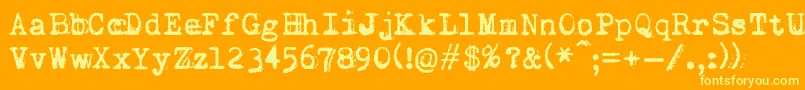Vvwwerratype Font – Yellow Fonts on Orange Background