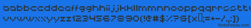 Шрифт Hiskyf64 – чёрные шрифты на синем фоне