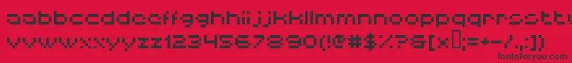 Hiskyf64 Font – Black Fonts on Red Background