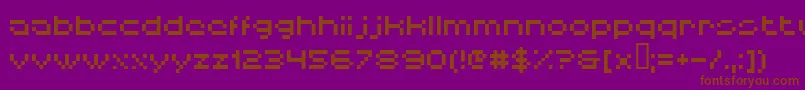 Hiskyf64 Font – Brown Fonts on Purple Background