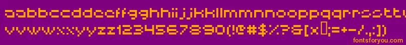 Hiskyf64 Font – Orange Fonts on Purple Background