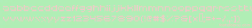 Hiskyf64 Font – Pink Fonts on Green Background