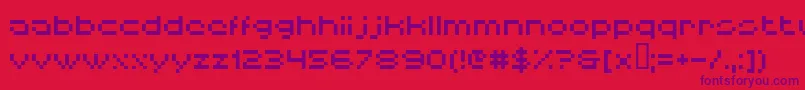 fuente Hiskyf64 – Fuentes Moradas Sobre Fondo Rojo