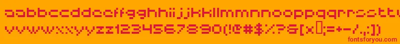 More about Hiskyf64 Font Hiskyf64 Font – Red Fonts on Orange Background