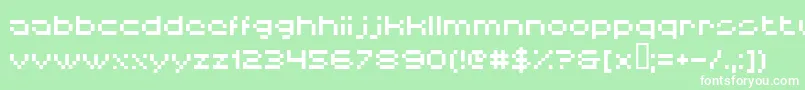 Hiskyf64 Font – White Fonts on Green Background