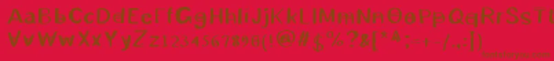 Patrick Font – Brown Fonts on Red Background