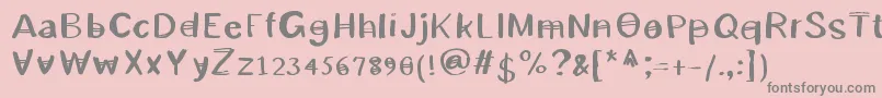 More about Patrick Font Patrick Font – Gray Fonts on Pink Background