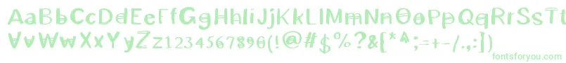 Patrick Font – Green Fonts on White Background
