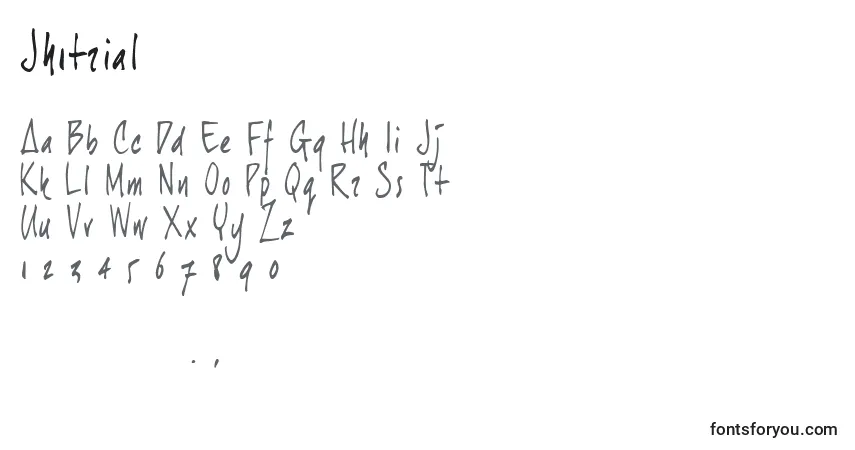 Шрифт Jh1trial (105699) – алфавит, цифры, специальные символы