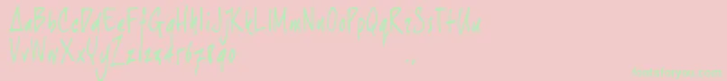 Jh1trial Font – Green Fonts on Pink Background