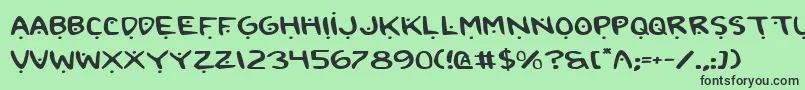 2toon2v2e Font – Black Fonts on Green Background