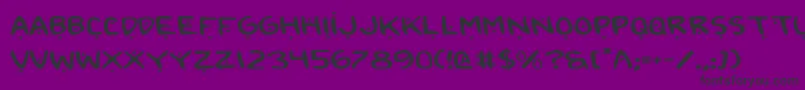 フォント2toon2v2e – 紫の背景に黒い文字