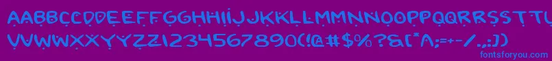 2toon2v2e Font – Blue Fonts on Purple Background