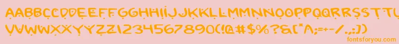 2toon2v2e Font – Orange Fonts on Pink Background