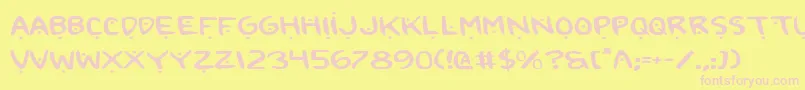 2toon2v2e Font – Pink Fonts on Yellow Background