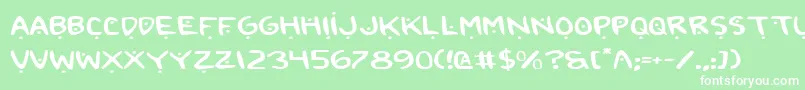 2toon2v2e Font – White Fonts on Green Background