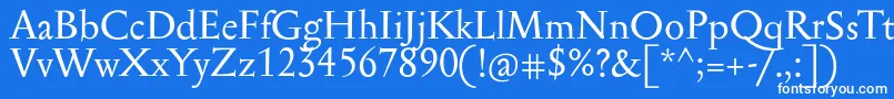 フォントSerapionPro – 青い背景に白い文字