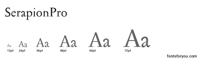 SerapionPro Font Sizes
