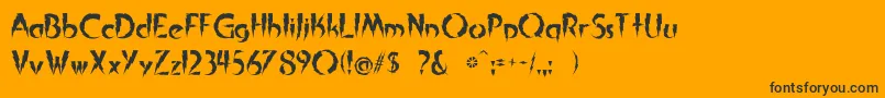 InAFlash Font – Black Fonts on Orange Background