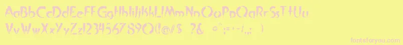 InAFlash Font – Pink Fonts on Yellow Background