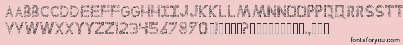 Perlines Font – Black Fonts on Pink Background