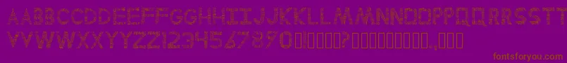 Perlines Font – Brown Fonts on Purple Background