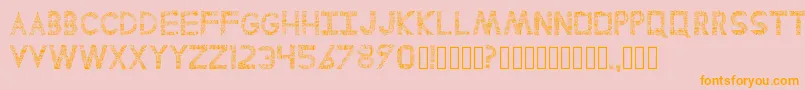 Perlines Font – Orange Fonts on Pink Background