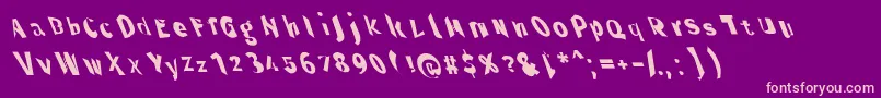 Throughtheblacknarlefta Font – Pink Fonts on Purple Background