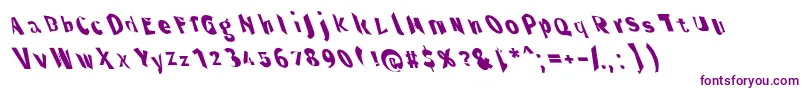 Throughtheblacknarlefta Font – Purple Fonts on White Background