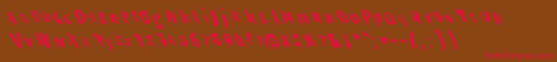 Throughtheblacknarlefta Font – Red Fonts on Brown Background